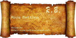 Rozs Bettina névjegykártya
